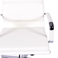 Chaise de bureau en cuir italien avec dossier haut - Design élégant