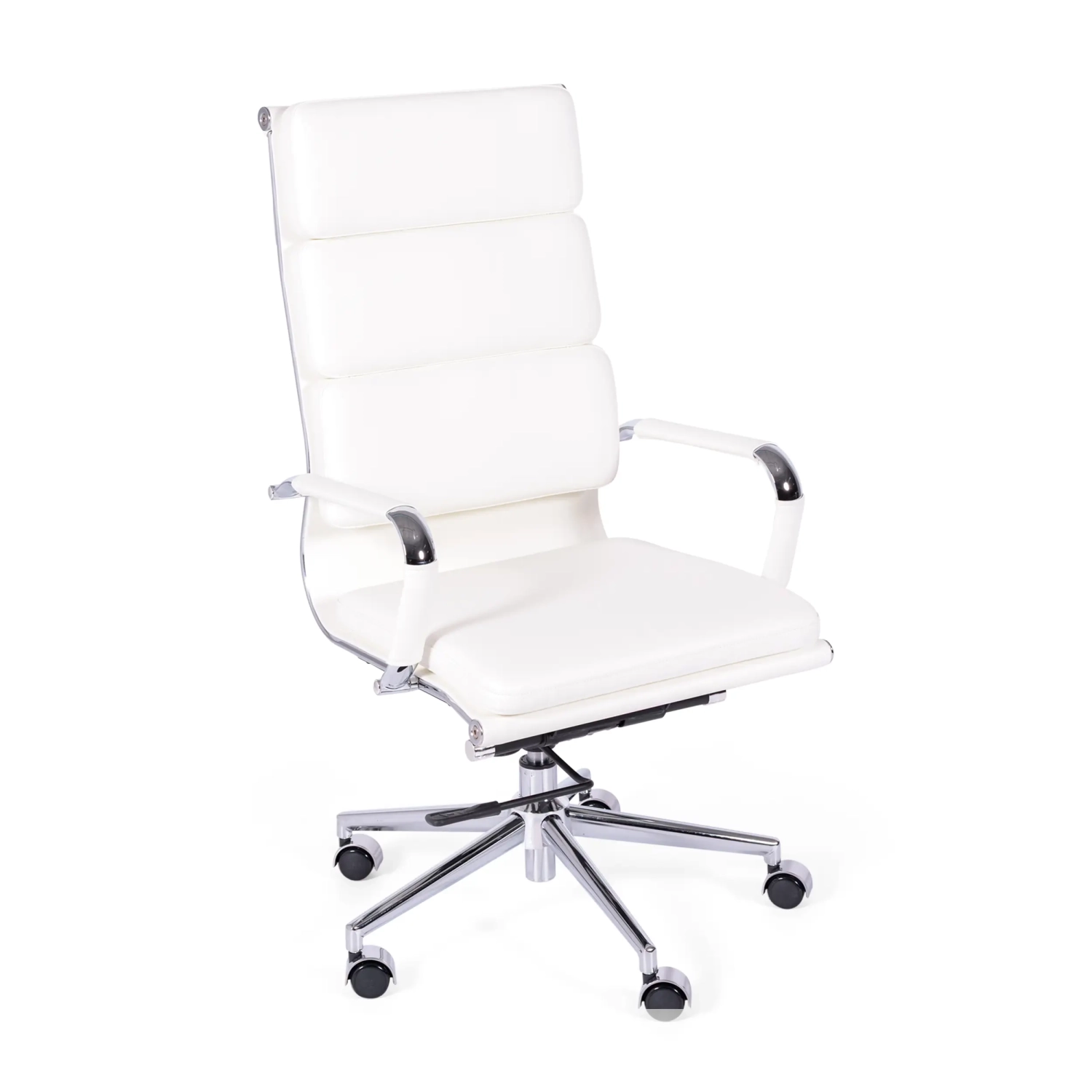 Bürostuhl aus italienischem Leder mit hoher Rückenlehne | Elegantes Design