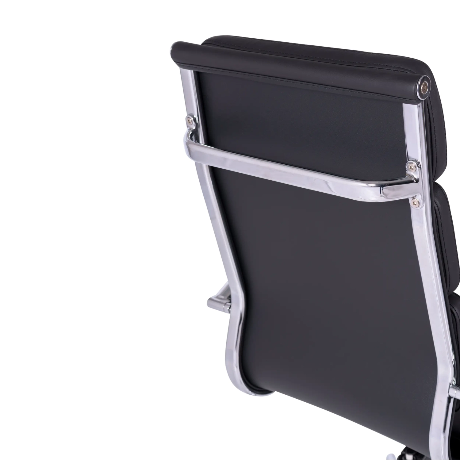 Chaise de bureau en cuir italien avec dossier haut - Design élégant