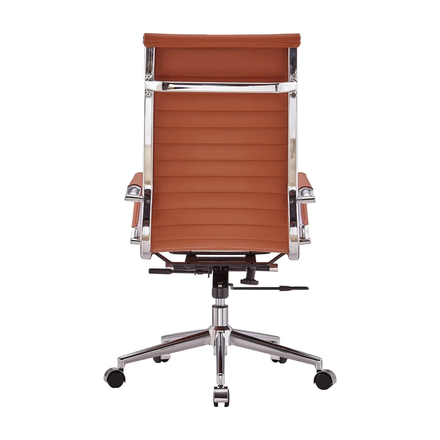 Chaise de bureau en cuir italien à dossier haut - Ergonomie et style professionnel