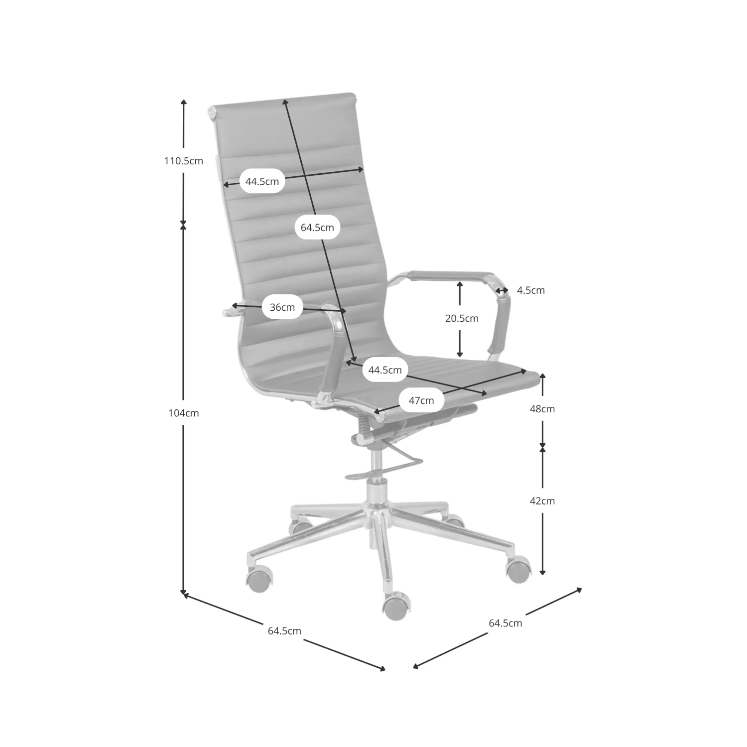 Task Hoge Rug Italiaanse Leren Bureaustoel | Ergonomie & Professionele Stijl