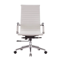 Úkolová italská kožená kancelářská židle s vysokým opěradlem | Ergonomie a profesionální styl
