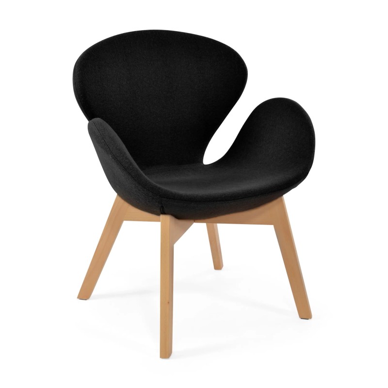 Swart fåtölj - moderna fåtöljer - designmöbler