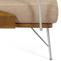 Sofá Industrial Daneu estofado em algodão-Sofás de madeira-Mueble Design