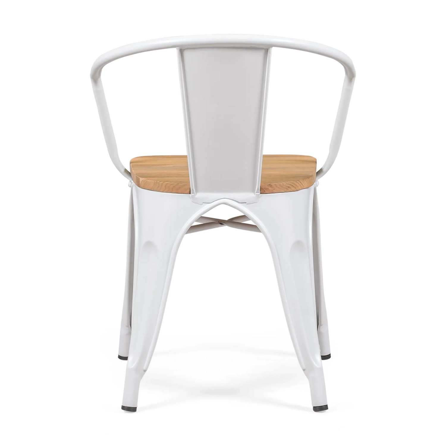 Bistro Arms Wood Chair | Industriestuhl mit Armlehnen und Holzsitz