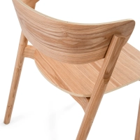 Silla de comedor de fresno natural Notorius | Diseño nórdico elegante