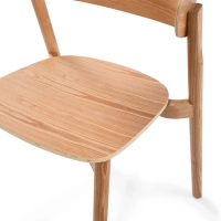 Silla de comedor de fresno natural Notorius | Diseño nórdico elegante