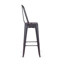 Bistro Tabouret industriel de style avec dossier - Tabourets industriels