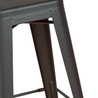 Bistro tabouret industriel Matt 76CM blanc - Tabourets et chaises industriels