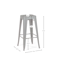 Bistro tabouret industriel Matt 76CM blanc - Tabourets et chaises industriels