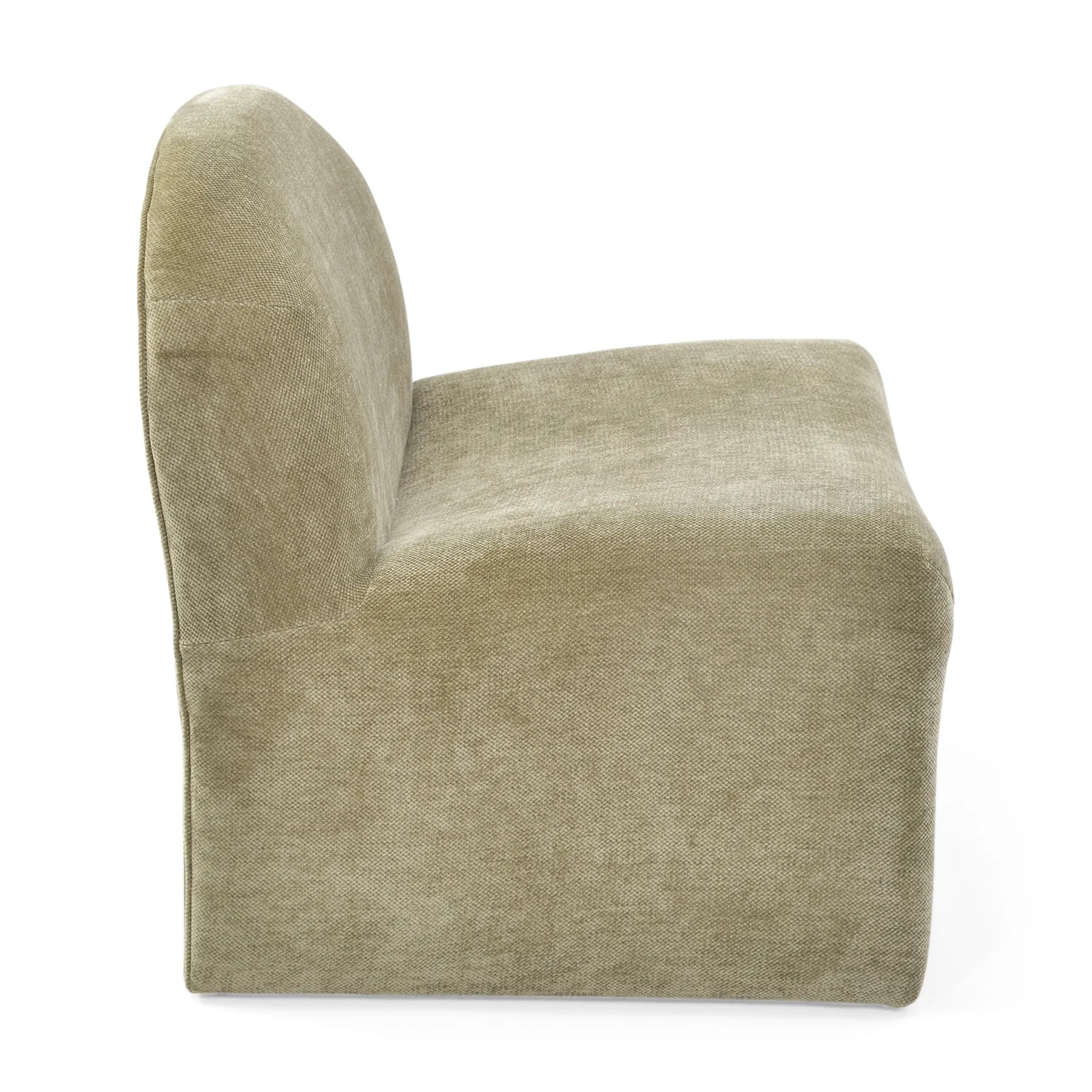 Cadeirão de design estofado Basel, estilo minimalista e confortável