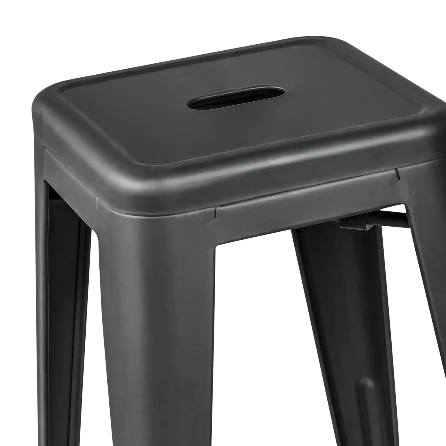 Barstol industriell Bistro 66 cm | Stål stapelbar blank eller matt