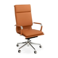 Studio kontorsstol med hög rygg | Ergonomisk kontorsstol i konstläder
