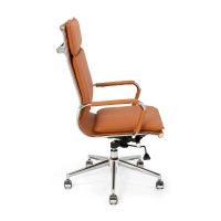 Fauteuil de bureau Studio à dossier haut | Fauteuil de bureau ergonomique en simili cuir