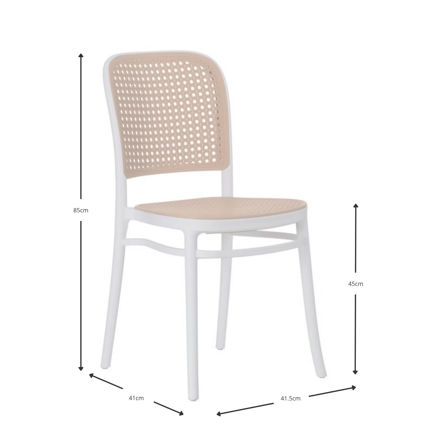 Sedia Moulin Vintage in rattan sintetico | Sedia impilabile per interni ed esterni