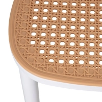 Chaise « Moulin Vintage » en rotin synthétique | Chaise empilable pour l'intérieur et l'extérieur