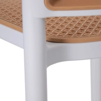 Silla Moulin Vintage de ratán sintético | Silla apilable para interior y exterior