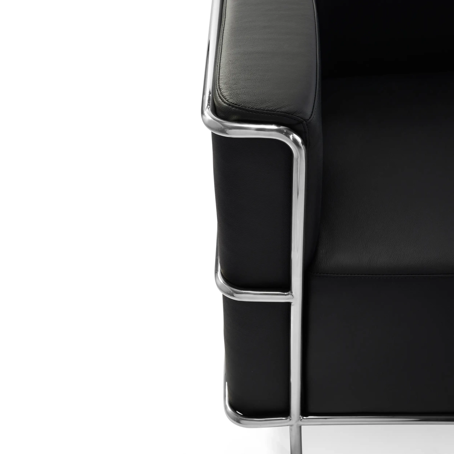 Torino 3-Seater Italian Leather Sofa | Stainless Steel Frame