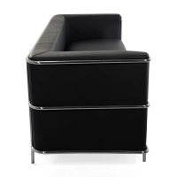 Torino 3-Seater Italian Leather Sofa | Stainless Steel Frame