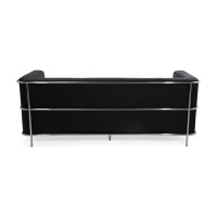 Torino 3-Seater Italian Leather Sofa | Stainless Steel Frame