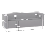Torino 3-Seater Italian Leather Sofa | Stainless Steel Frame