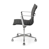 Sedia da ufficio in pelle con schienale basso Task Executive | Sedia da ufficio di alta gamma