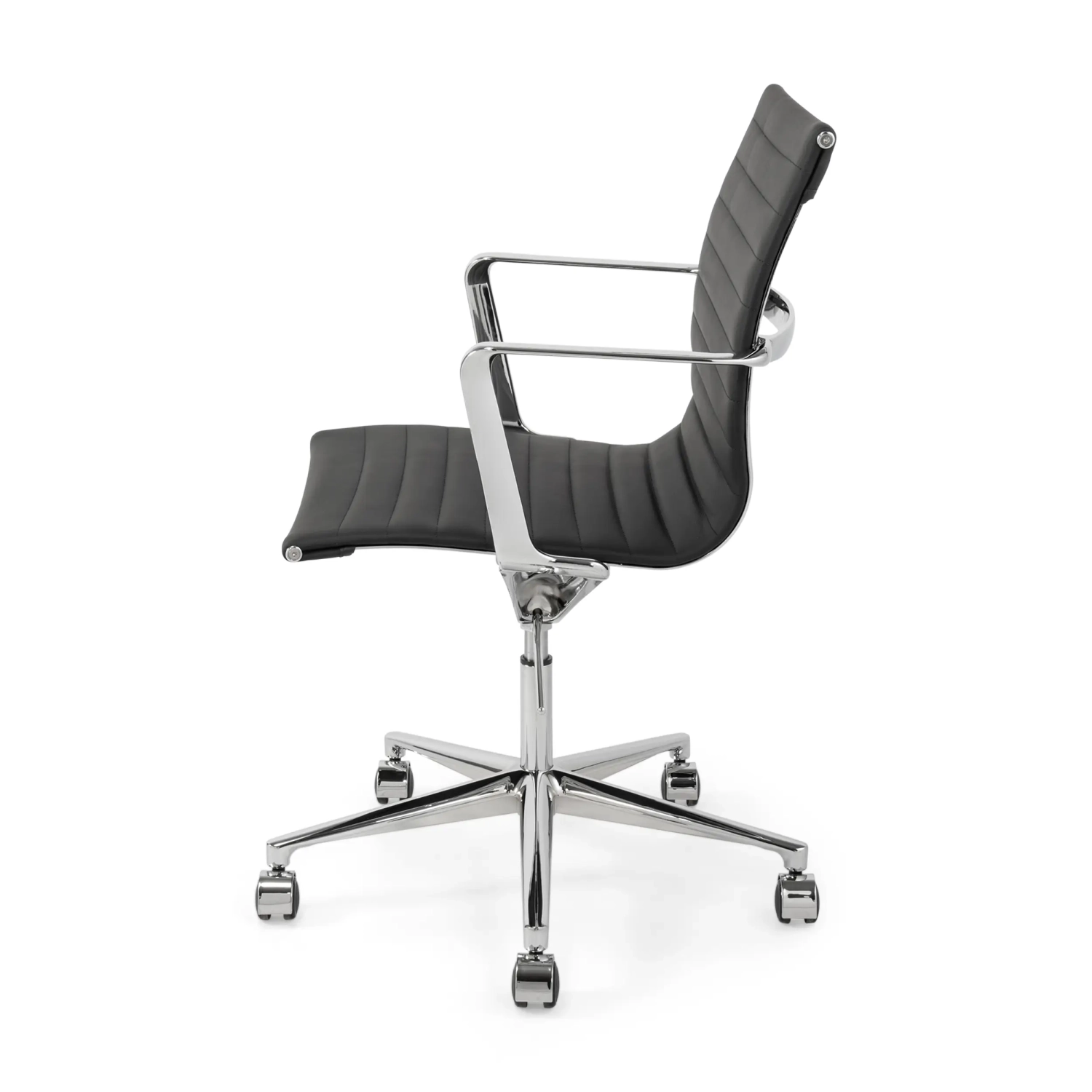Fauteuil de bureau en cuir à dossier bas « Task Executive » | Fauteuil de bureau haut de gamme