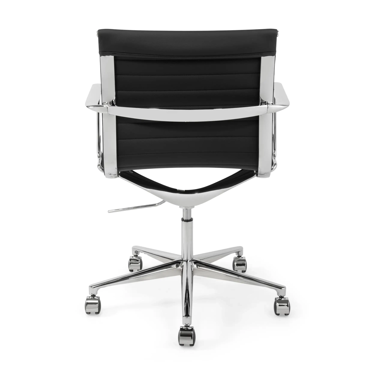 Silla de oficina de cuero con respaldo bajo Task Executive | Silla de oficina de gama alta