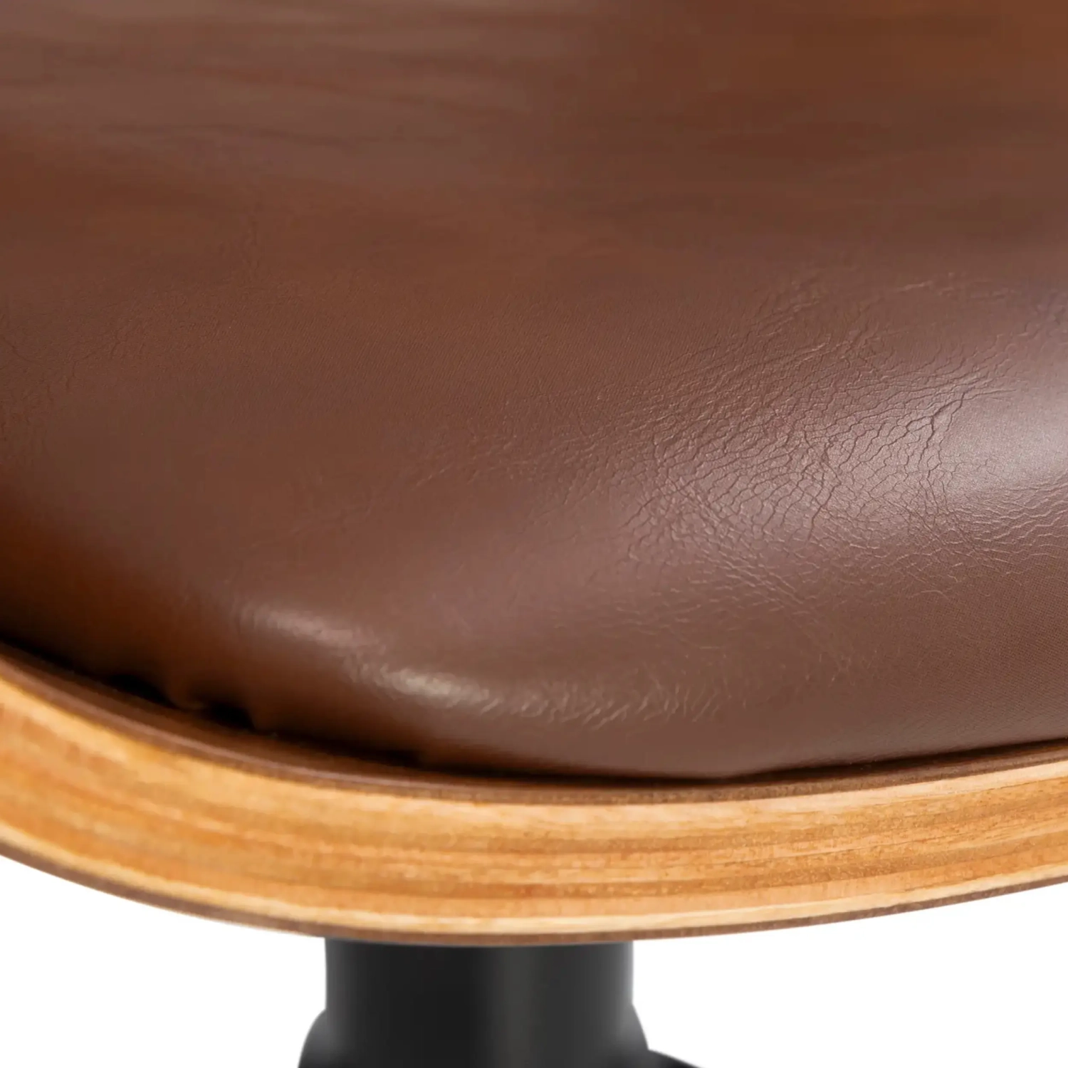 Silla de oficina Cleveland Retro de imitación de cuero | Diseño vintage ajustable