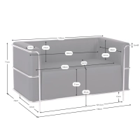 Torino 2-Seater Italian Leather Sofa | Stainless Steel Frame