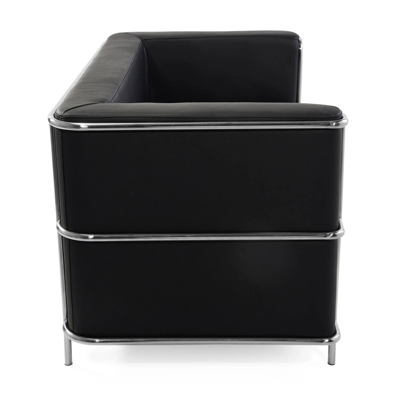Torino 2-Sitzer-Sofa aus italienischem Leder | Gestell aus Edelstahl