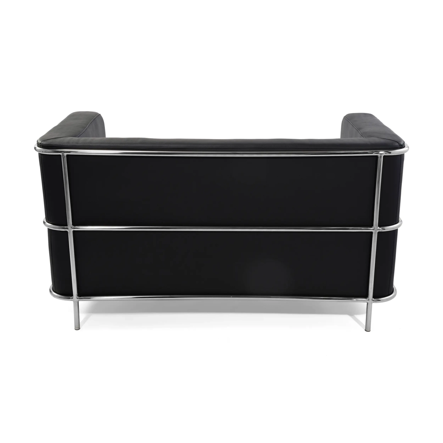 Torino 2-Seater Italian Leather Sofa | Stainless Steel Frame