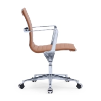 Sedia da ufficio in pelle con schienale basso Task Executive | Sedia da ufficio di alta gamma