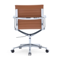 Silla de oficina de cuero con respaldo bajo Task Executive | Silla de oficina de gama alta