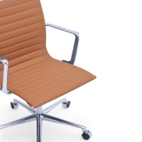 Sedia da ufficio in pelle con schienale basso Task Executive | Sedia da ufficio di alta gamma