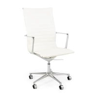 Silla de oficina Task Executive de cuero con respaldo alto | Silla de oficina