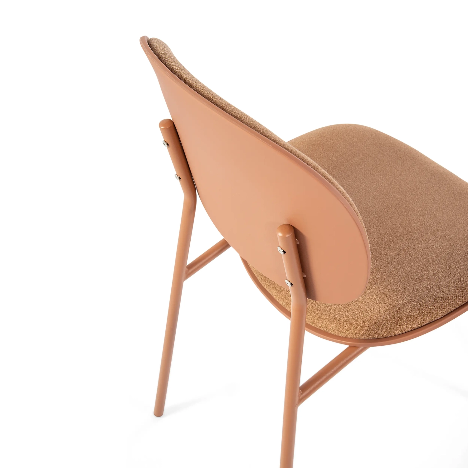 Silla de comedor ergonómica apilable Carlotta | Silla tapizada moderna