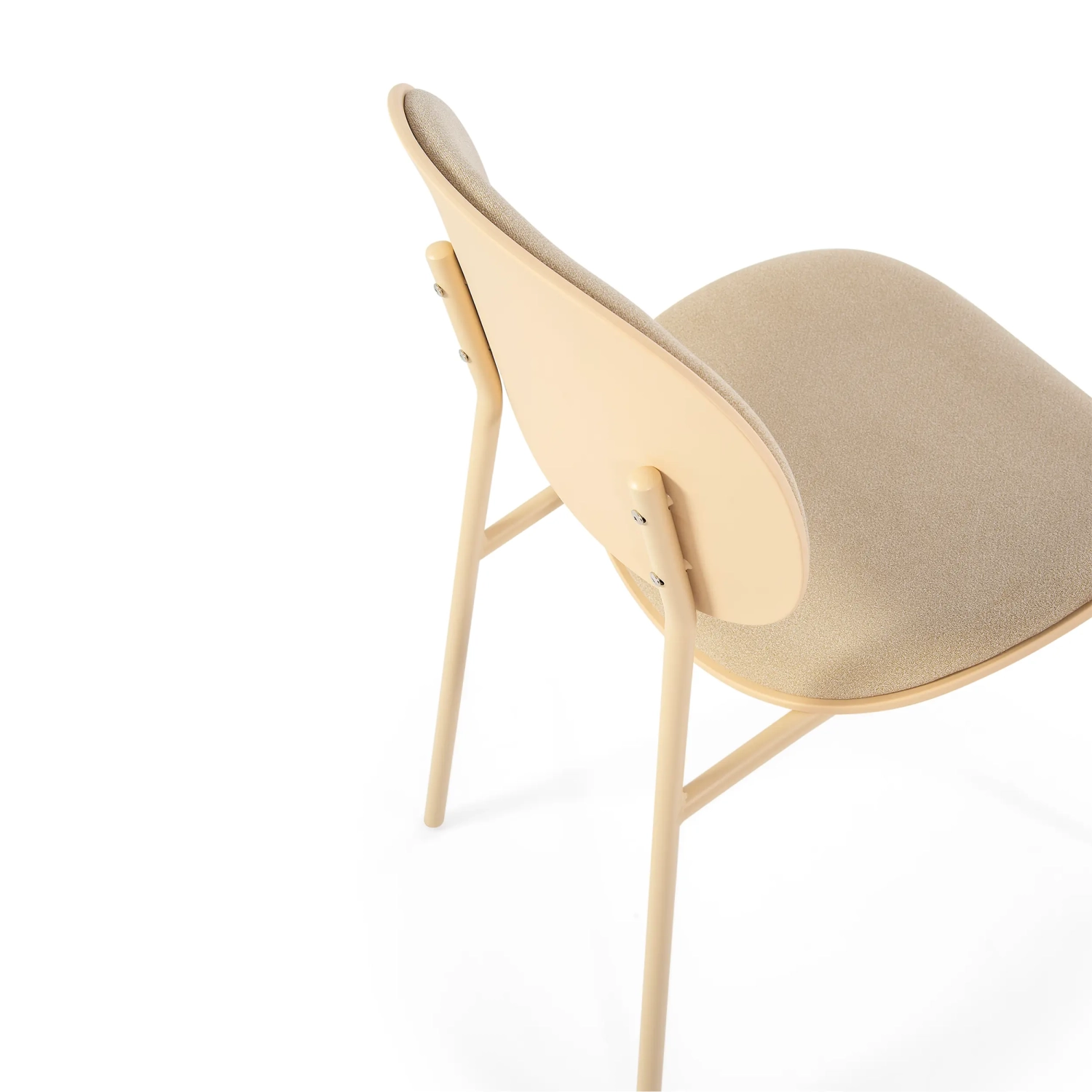 Cadeira de jantar ergonómica empilhável Carlotta | Cadeira estofada moderna