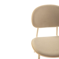 Silla de comedor ergonómica apilable Carlotta | Silla tapizada moderna