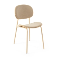 Silla de comedor ergonómica apilable Carlotta | Silla tapizada moderna