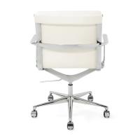 Task Sedia da scrivania di alta gamma | Sedia da ufficio in pelle italiana con rotelle