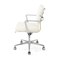 Task Fauteuil de bureau haut de gamme | Fauteuil de bureau en cuir italien avec roulettes