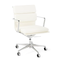 Task Fauteuil de bureau haut de gamme | Fauteuil de bureau en cuir italien avec roulettes
