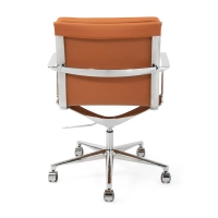 Task Fauteuil de bureau haut de gamme | Fauteuil de bureau en cuir italien avec roulettes