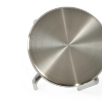 Banco baixo Delaware de 45 cm em aço inoxidável | Banco de design moderno
