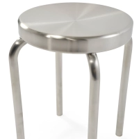 Tabouret bas Delaware en acier inoxydable, 45 cm | Tabouret design moderne