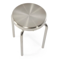 Delaware 45 cm Niedriger Hocker aus Edelstahl | Moderner Designer-Hocker