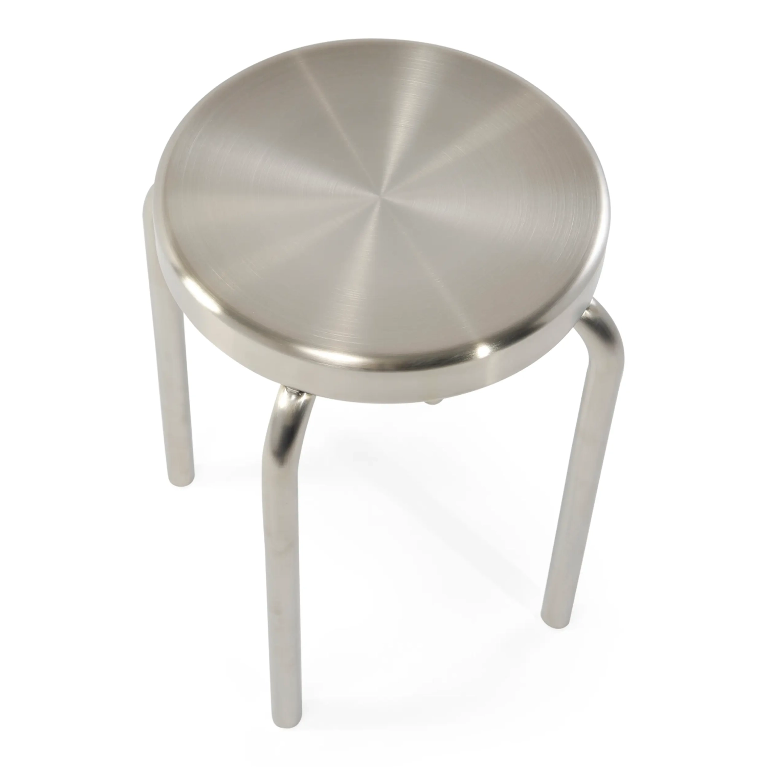Banco baixo Delaware de 45 cm em aço inoxidável | Banco de design moderno