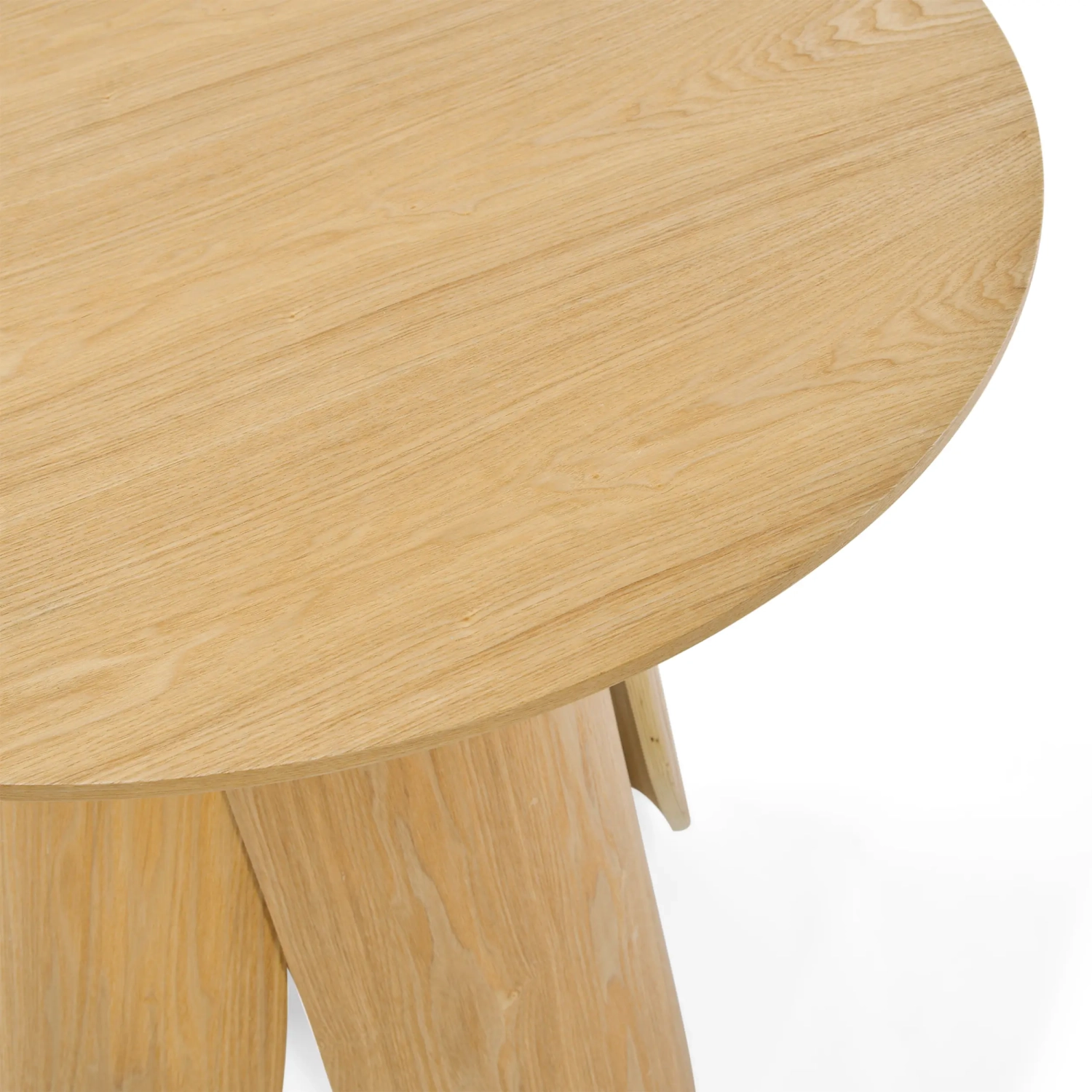 Table de salle à manger ronde de style scandinave en bois de frêne