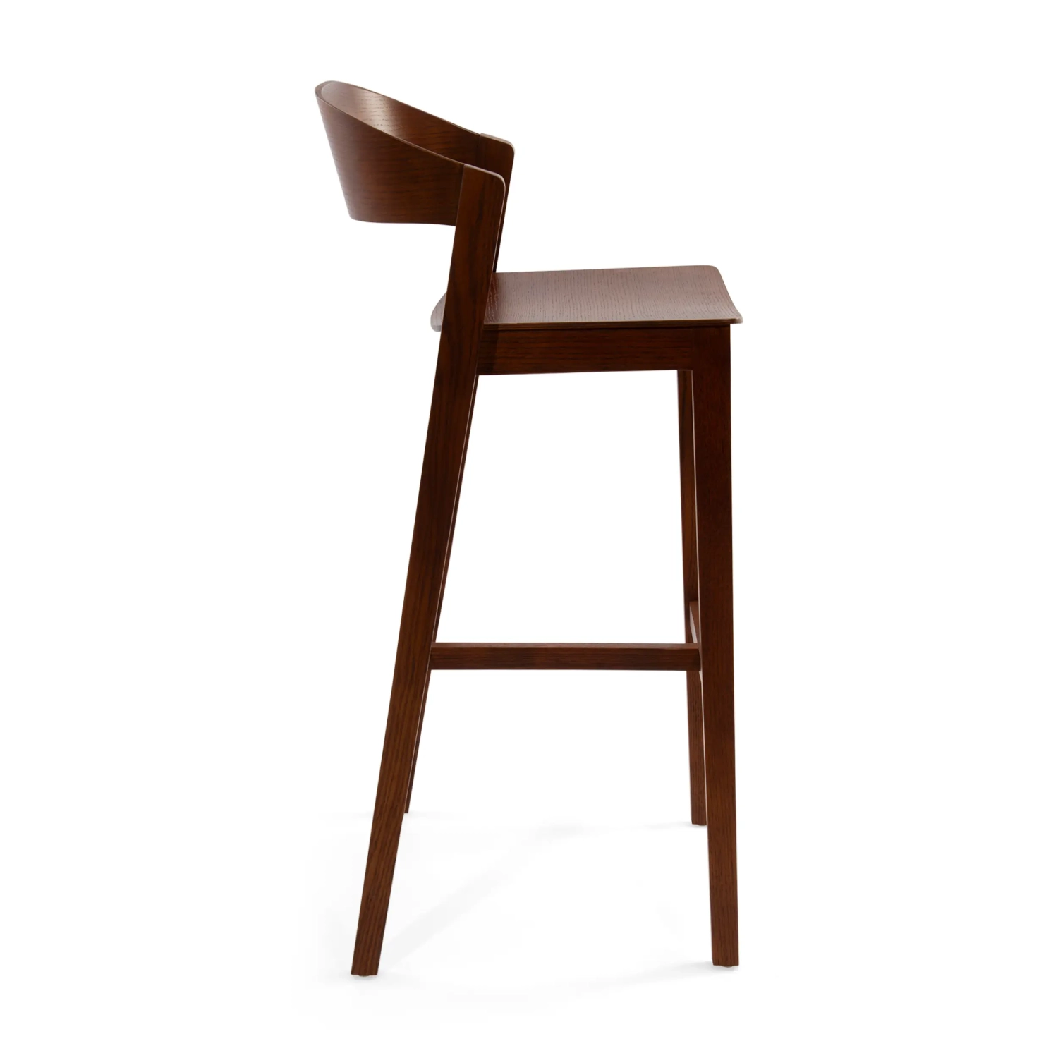 Soho Tabouret de bar scandinave 76 cm | Bois de chêne ou de noyer